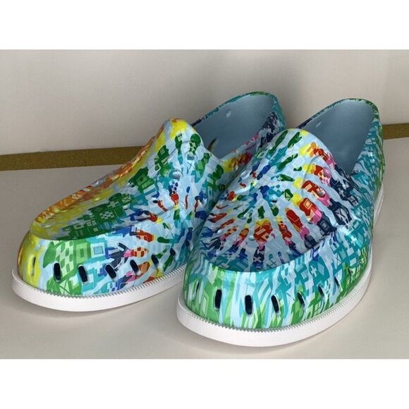 Sperry Men's 12m Authentic original Pride blue multi slip on boat shoe - New - Picture 3 of 7